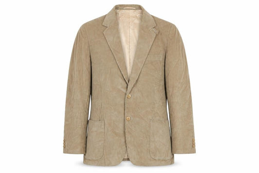 Sears Men’s Beige Corduroy 42R Classic Two-Button Blazer Jacket