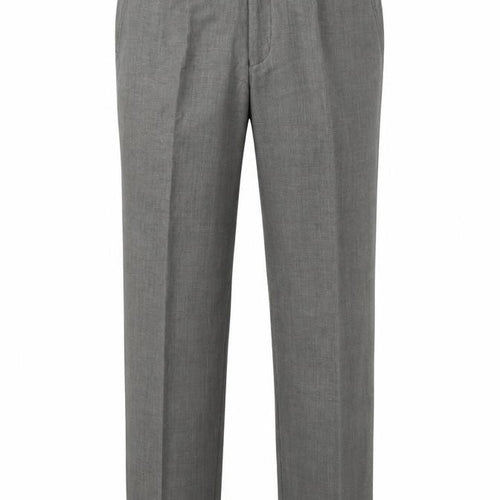 Robbie Men's Grey Check Dress Pants Size 36R Wool Blend Formal Trousers