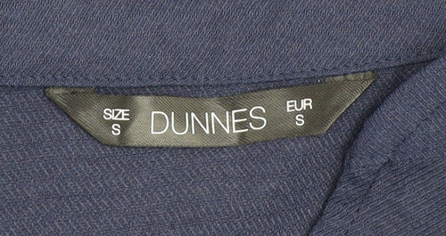 Dunnes Women Blue Shirt Dress S Lightweight Long Sleeve