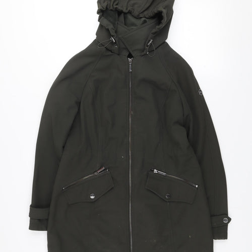 Michael Kors Women's Green Hooded Parka Coat Size M