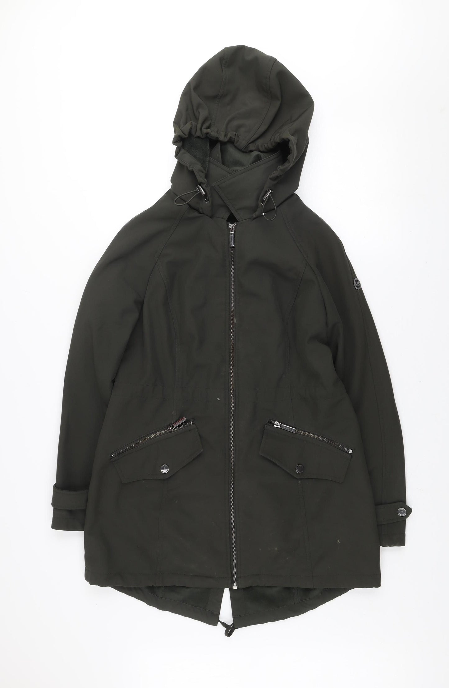 Michael Kors Women's Green Hooded Parka Coat Size M