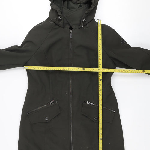 Michael Kors Women's Green Hooded Parka Coat Size M