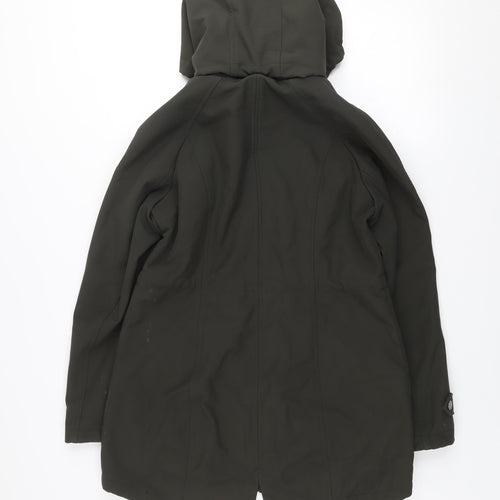 Michael Kors Women's Green Hooded Parka Coat Size M