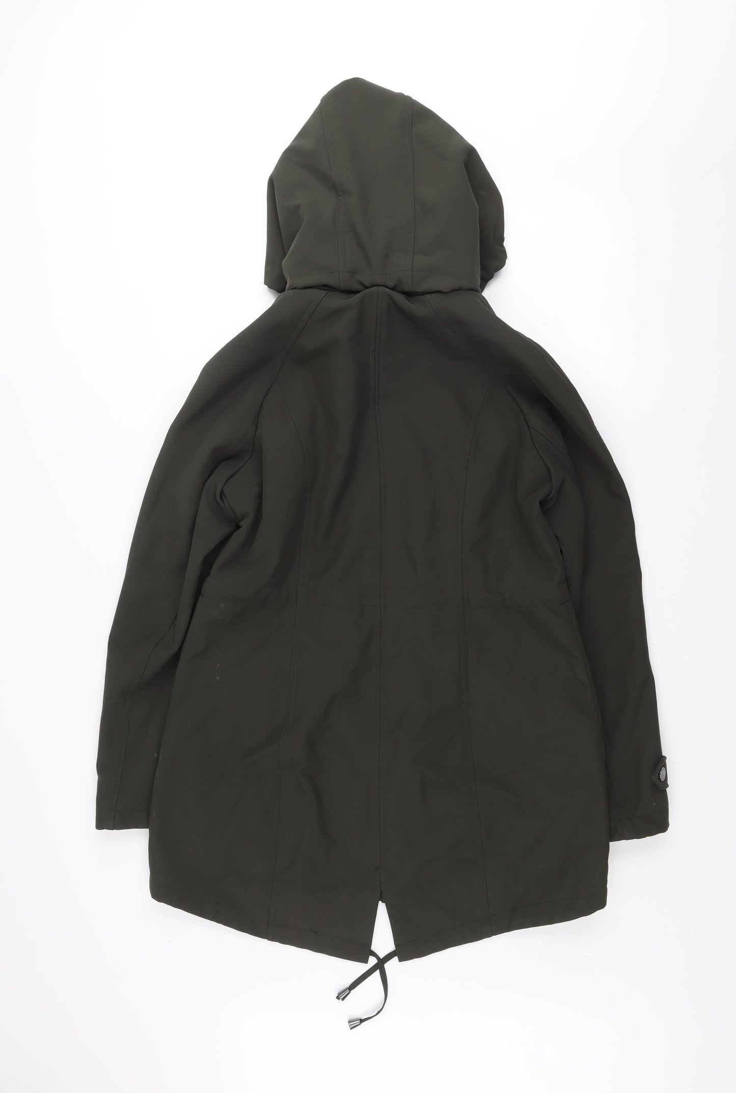 Michael Kors Women's Green Hooded Parka Coat Size M