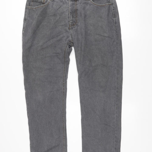 Lee Cooper Mens Grey Regular Fit Straight Denim Jeans W36 L32