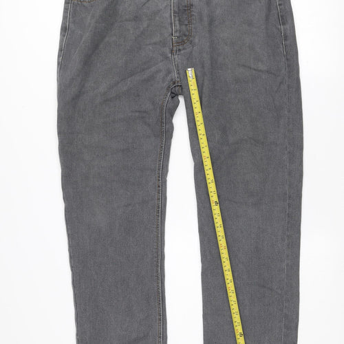 Lee Cooper Mens Grey Regular Fit Straight Denim Jeans W36 L32