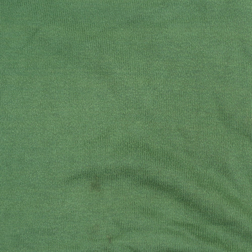 Benetti Green Cotton V-Neck Men’s XL Pullover Jumper