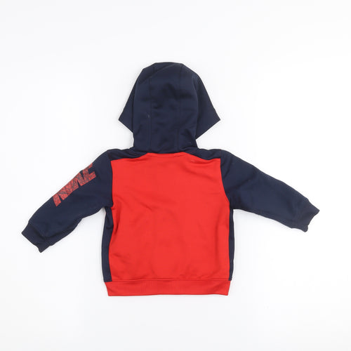 Nike Unisex Baby Red & Navy Hooded Full Zip Dri-FIT Track Jacket 6-9 Months