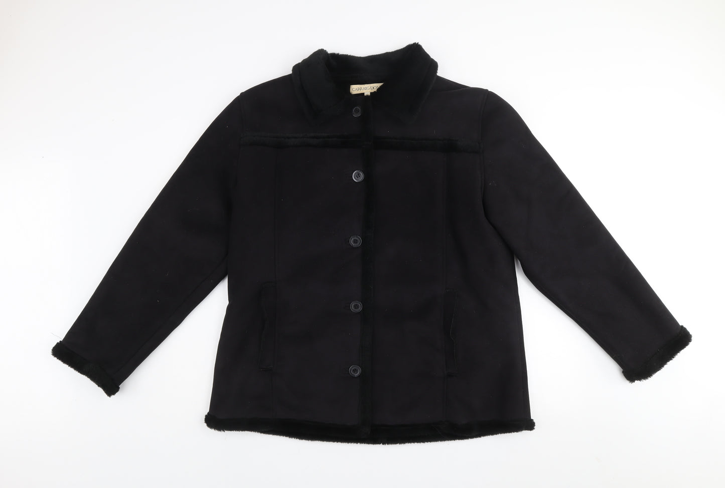 Carraig Donn Women’s Black Lined Mid-Length Coat XL