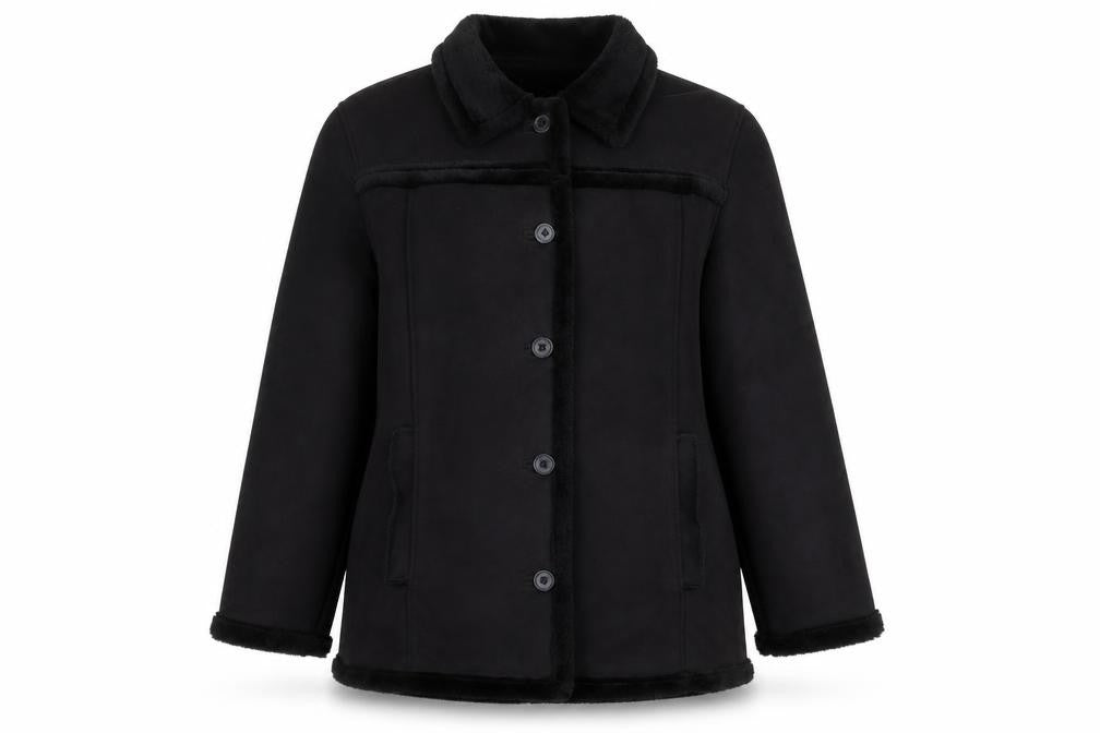 Carraig Donn Women’s Black Lined Mid-Length Coat XL