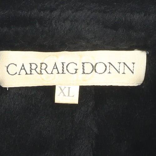 Carraig Donn Women’s Black Lined Mid-Length Coat XL