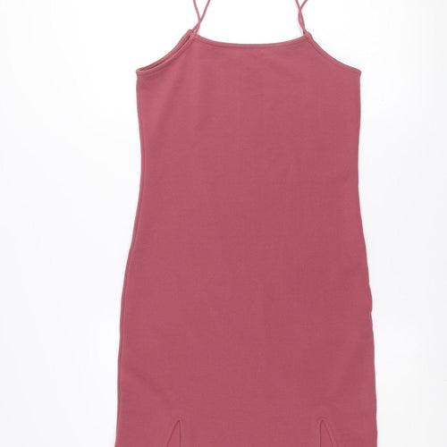 Vero Moda Women’s Pink Slip Dress S Stretch Jersey Casual