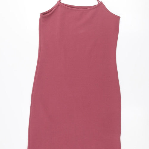 Vero Moda Women’s Pink Slip Dress S Stretch Jersey Casual