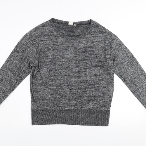 GAP Women's Grey Knit Pullover Jumper Size M Crew Neck Long Sleeve