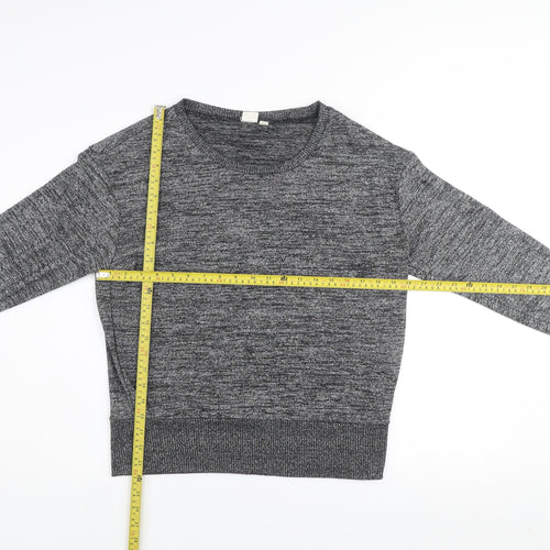 GAP Women's Grey Knit Pullover Jumper Size M Crew Neck Long Sleeve