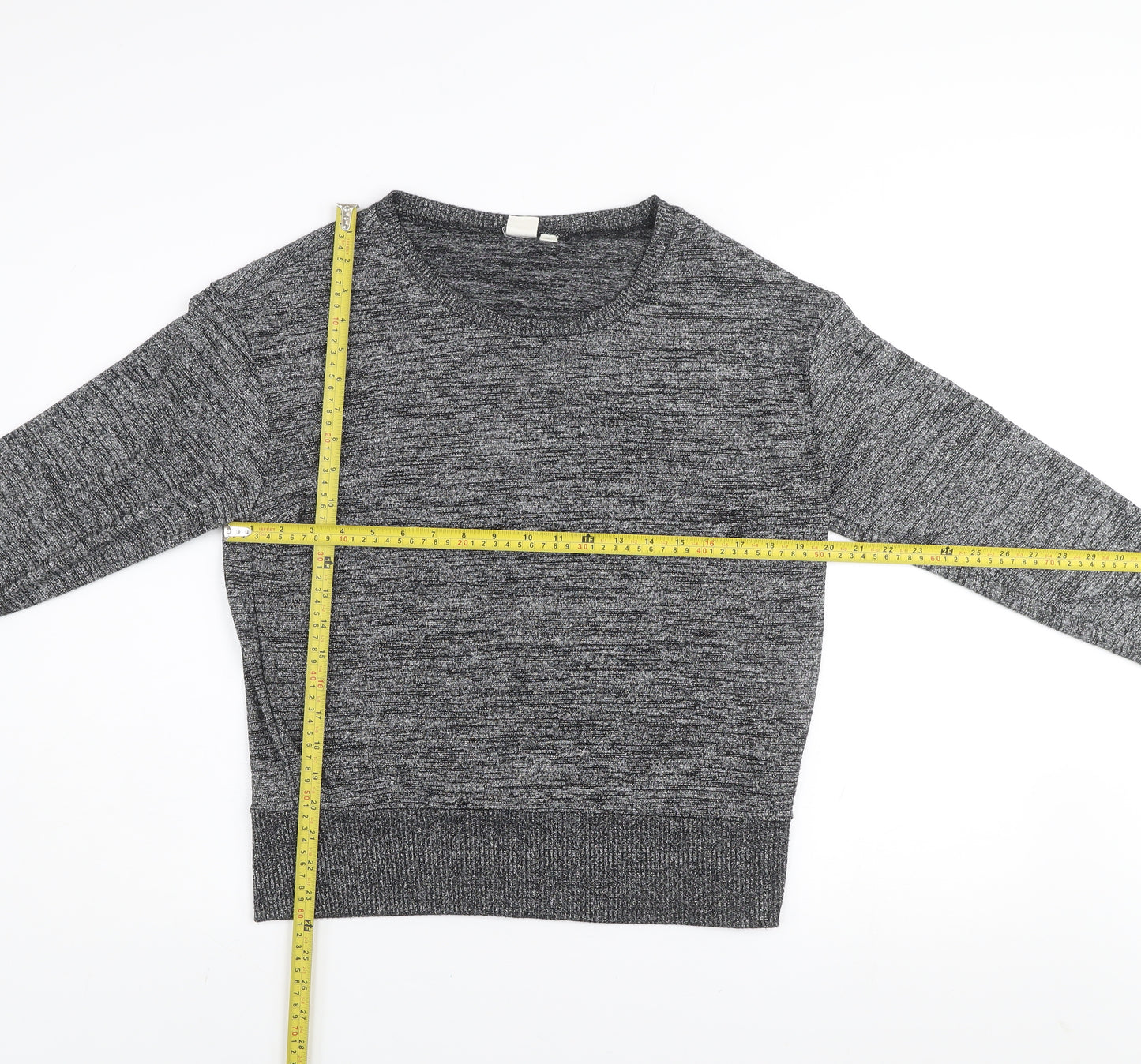 GAP Women's Grey Knit Pullover Jumper Size M Crew Neck Long Sleeve