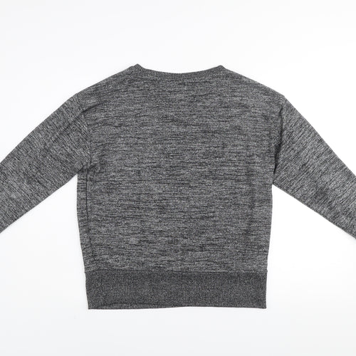 GAP Women's Grey Knit Pullover Jumper Size M Crew Neck Long Sleeve