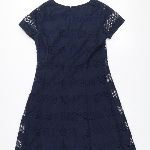 Street One Women's Blue Lace Shift Dress Size 14