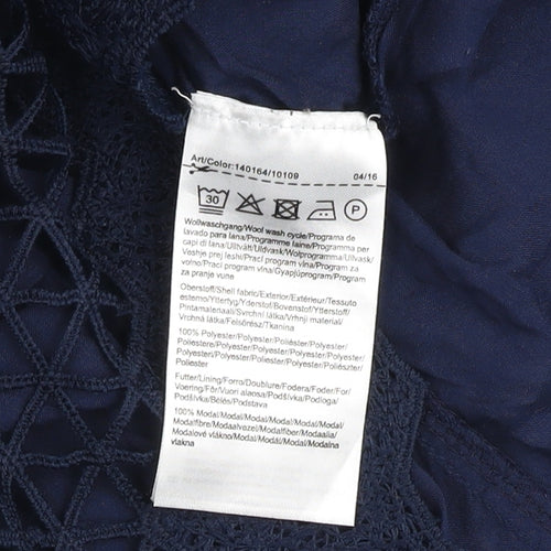 Street One Women's Blue Lace Shift Dress Size 14