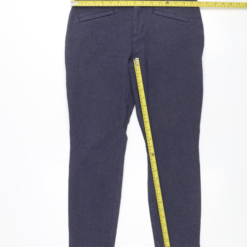 GAP Women Blue Striped Skinny Ankle Trousers Size 8