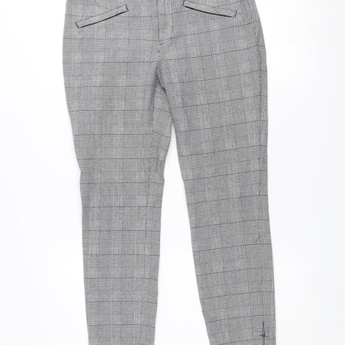 GAP Women's Grey Check Skinny Ankle Trousers Size 12