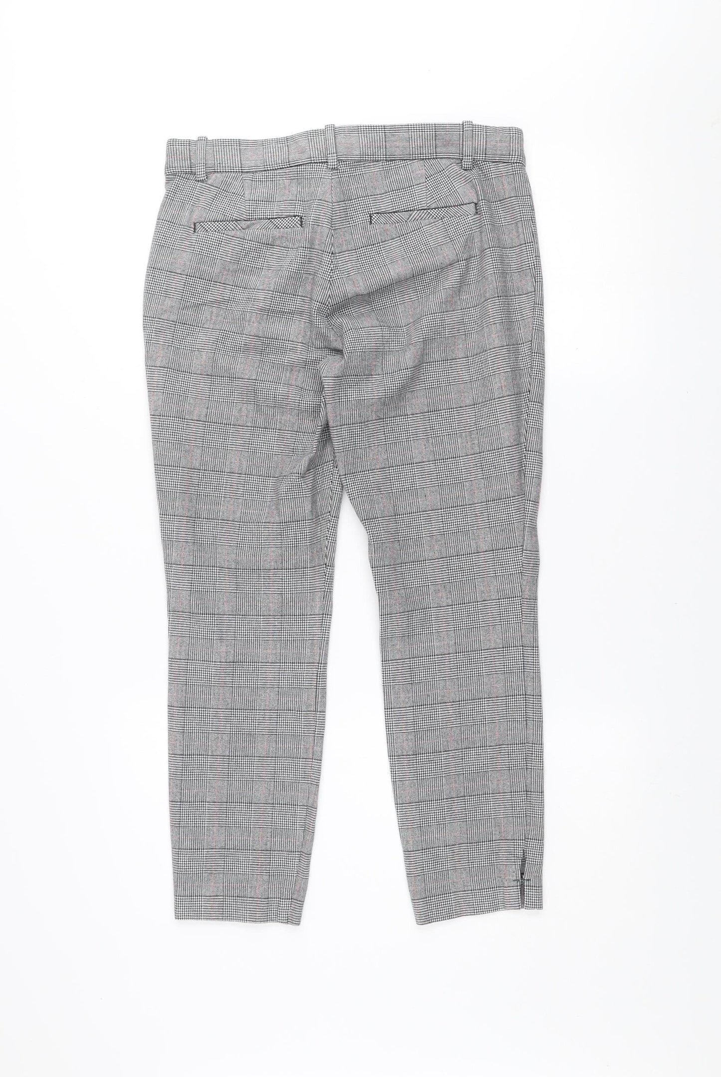 GAP Women's Grey Check Skinny Ankle Trousers Size 12