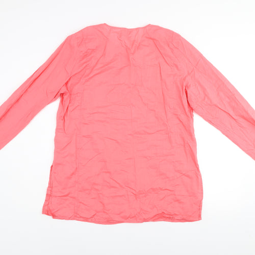 Marks and Spencer Women's Pink Embroidered Tunic Blouse UK 16