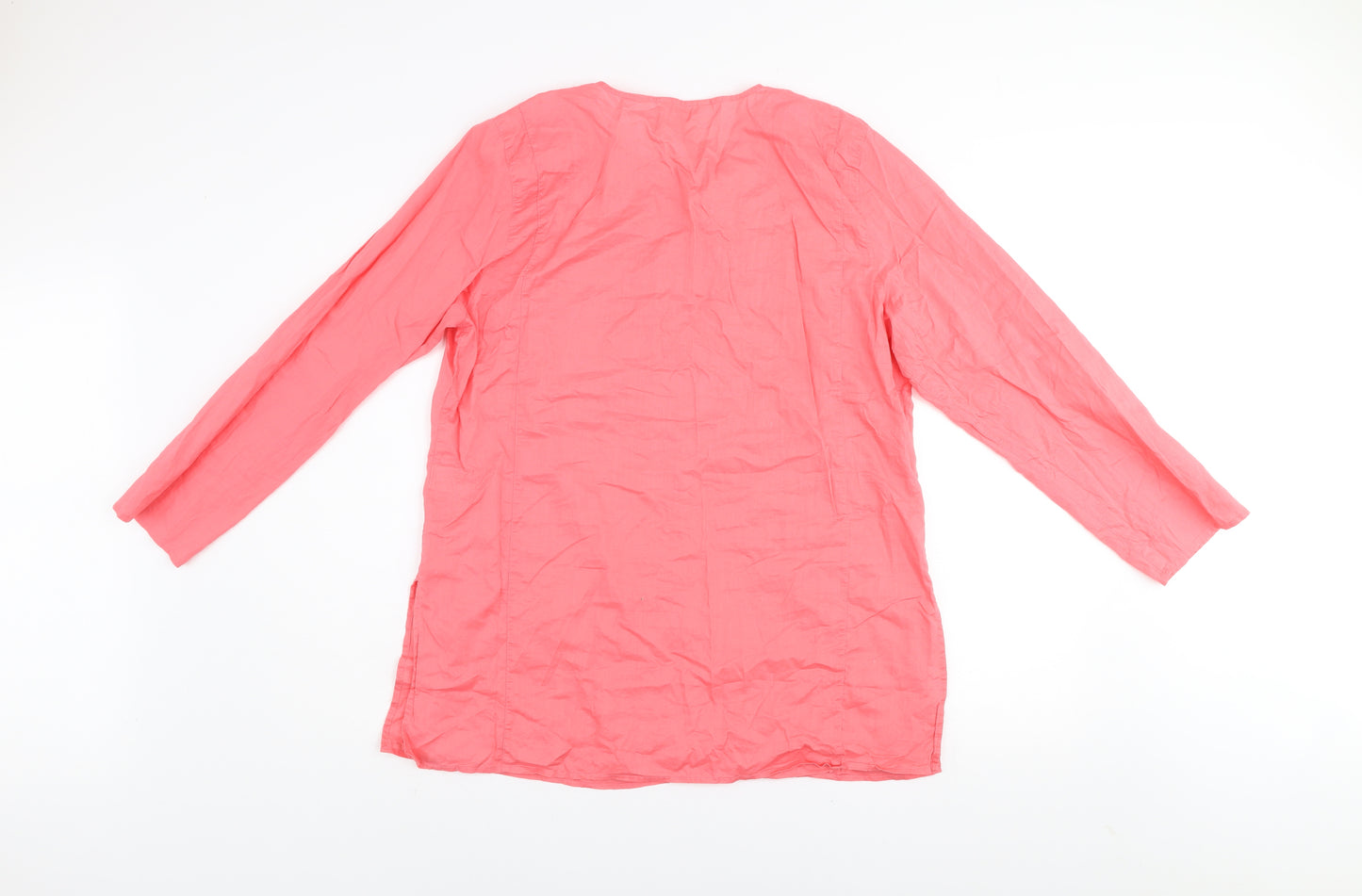 Marks and Spencer Women's Pink Embroidered Tunic Blouse UK 16