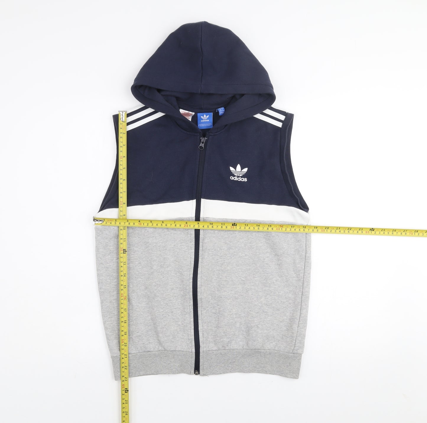 Adidas Teens Multicoloured 164 Sleeveless Hooded Zip Active Jacket
