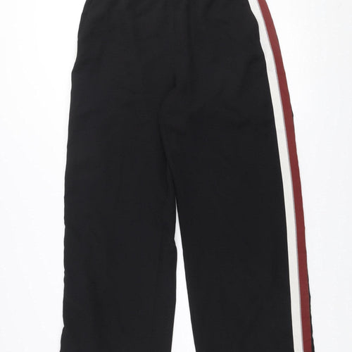Gallery Women Black UK 12 Elastic Waist Straight Trousers