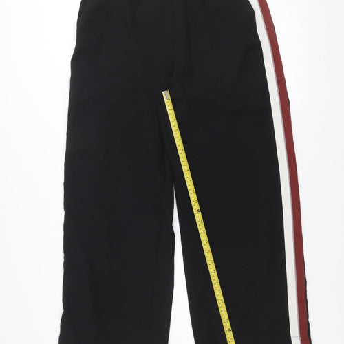 Gallery Women Black UK 12 Elastic Waist Straight Trousers
