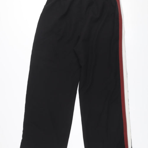 Gallery Women Black UK 12 Elastic Waist Straight Trousers
