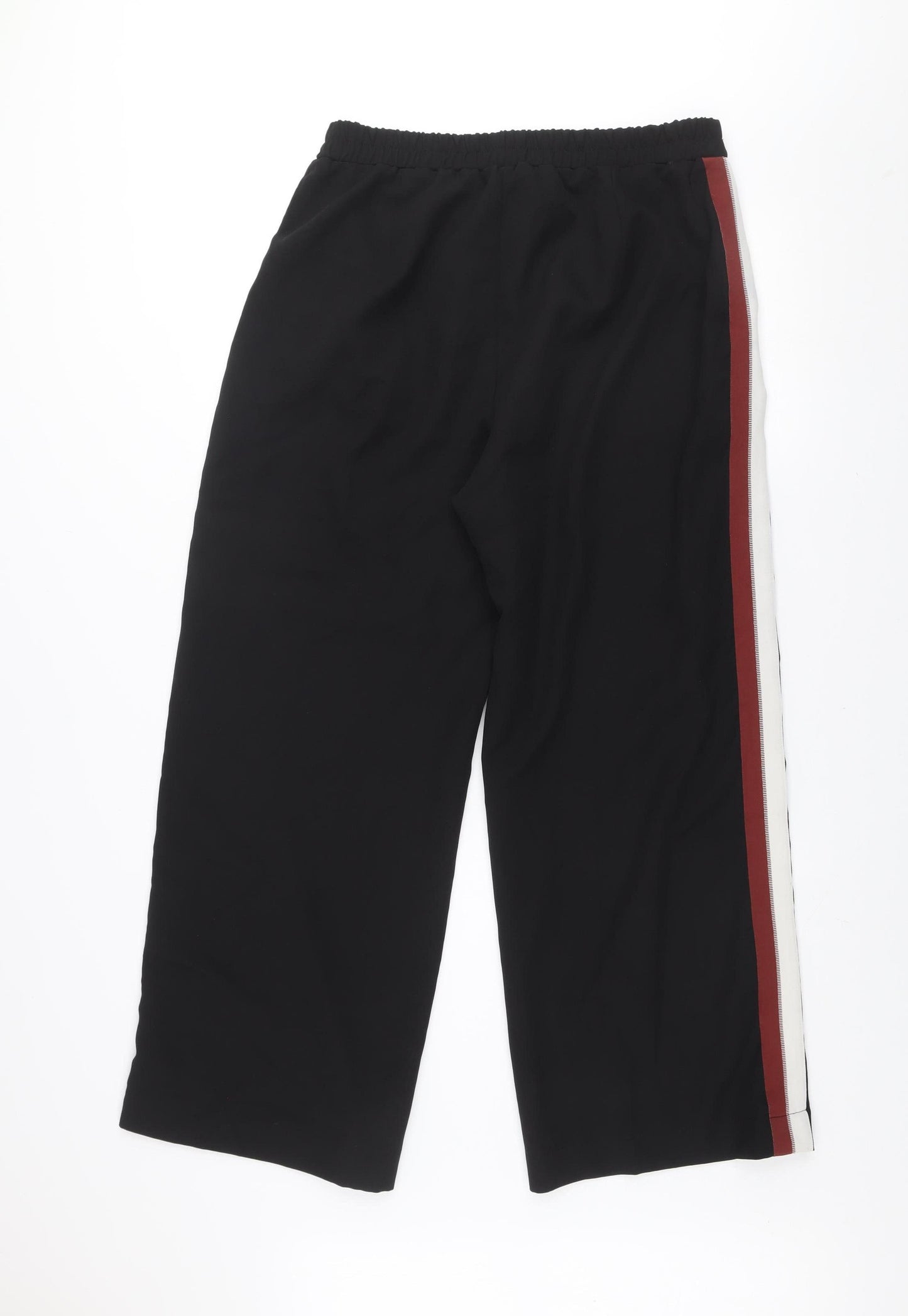 Gallery Women Black UK 12 Elastic Waist Straight Trousers