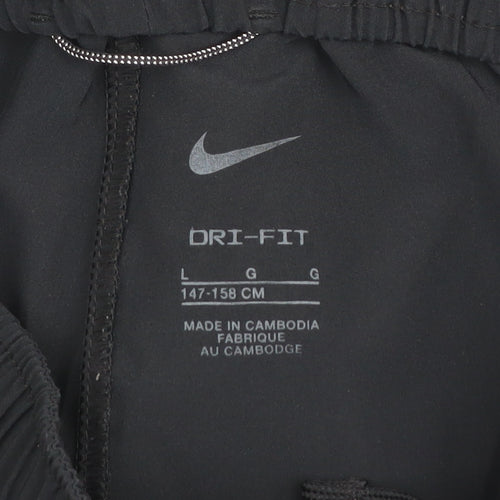 Nike Women's Black Dri-FIT Joggers Size L Elastic Waist Activewear Trousers