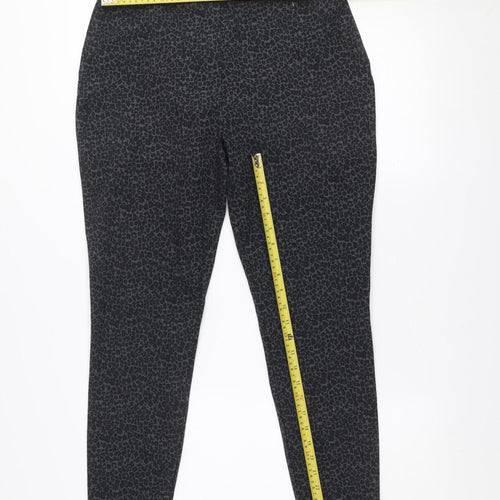Dunnes Women's Black Animal Print Stretch Leggings Size M