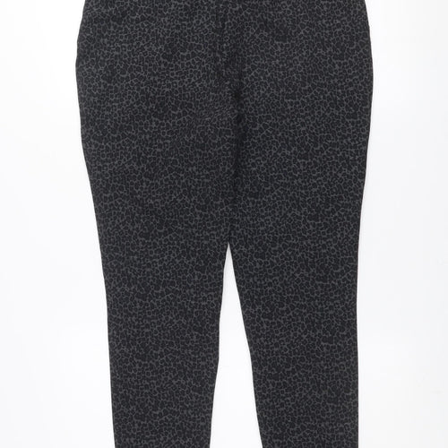 Dunnes Women's Black Animal Print Stretch Leggings Size M