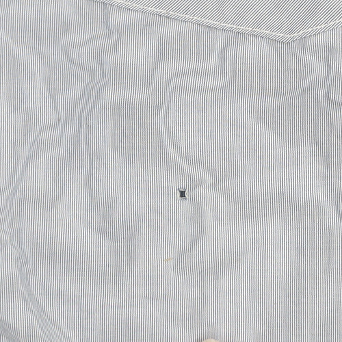 Diesel Men's Blue Stripe Button-Up Long Sleeve Cotton Shirt Size M
