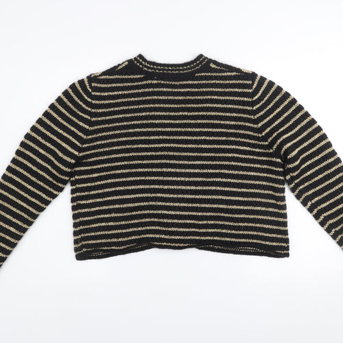 Rita Ora x Primark Womens Black Gold Striped Cardigan XL Knit Jumper