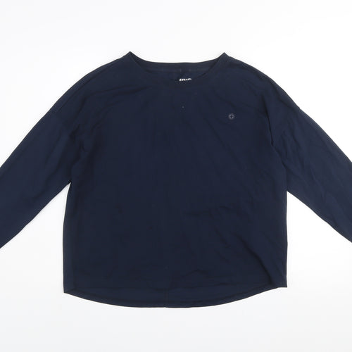 Gym+Coffee Men's Blue Long Sleeve Activewear T-Shirt Size M