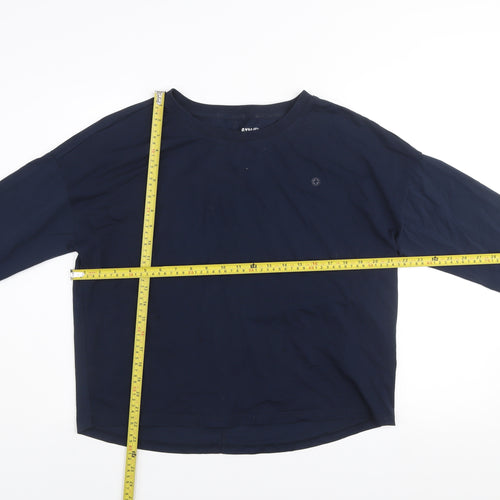 Gym+Coffee Men's Blue Long Sleeve Activewear T-Shirt Size M
