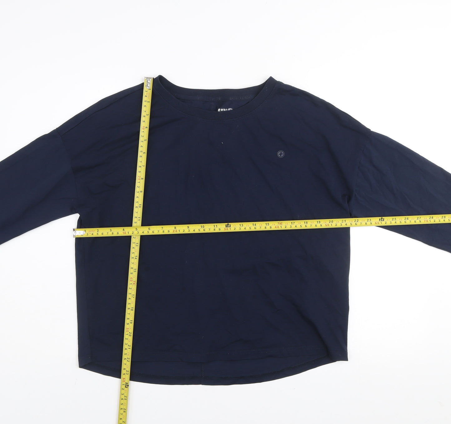 Gym+Coffee Men's Blue Long Sleeve Activewear T-Shirt Size M