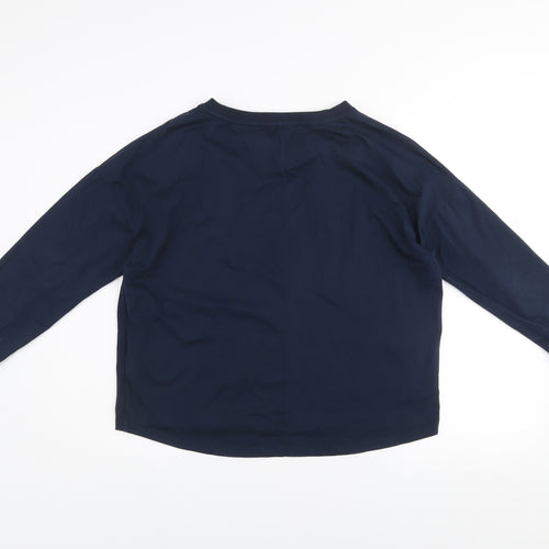 Gym+Coffee Men's Blue Long Sleeve Activewear T-Shirt Size M