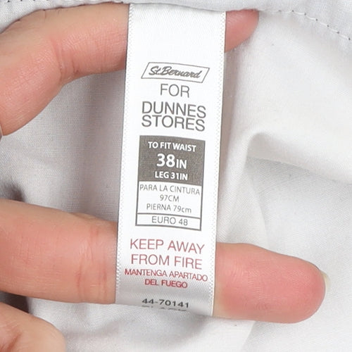 St. Bernard for Dunnes Stores Men's Black Chino Trousers 38in Waist 31in Leg