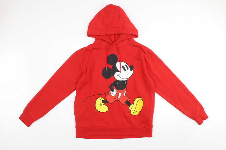 Disney Women’s Red Mickey Mouse Pullover Hoodie Size 10/12