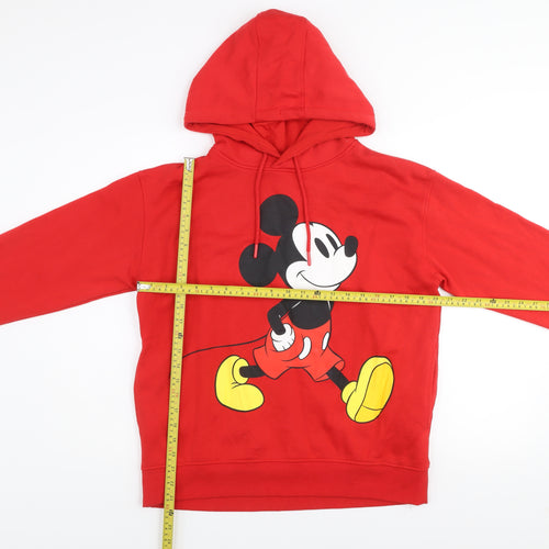 Disney Women’s Red Mickey Mouse Pullover Hoodie Size 10/12