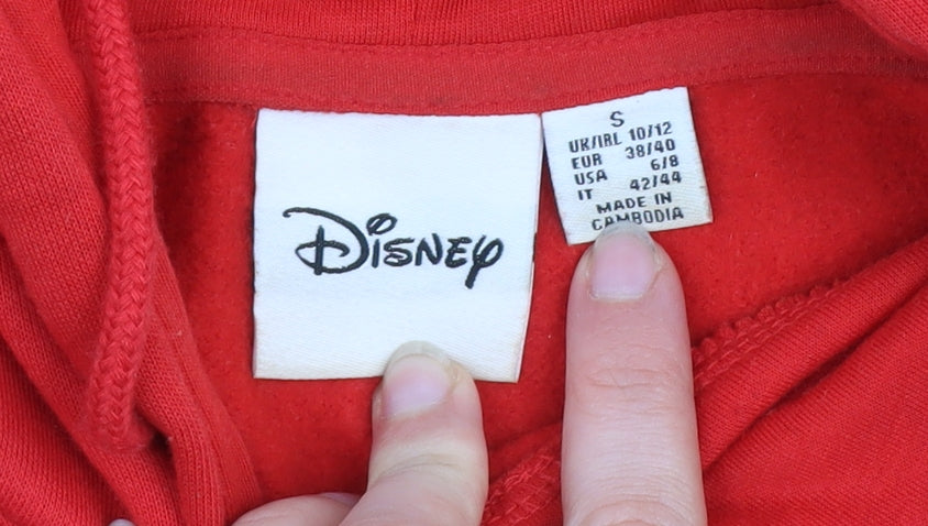 Disney Women’s Red Mickey Mouse Pullover Hoodie Size 10/12