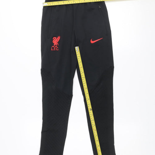 Nike Boys Black Liverpool FC Slim Fit Dri-FIT Track Pants Size S