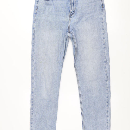 Denim Co. Womens Blue Size 12 Straight Mid Rise Jeans