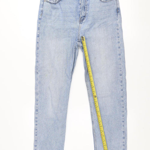 Denim Co. Womens Blue Size 12 Straight Mid Rise Jeans
