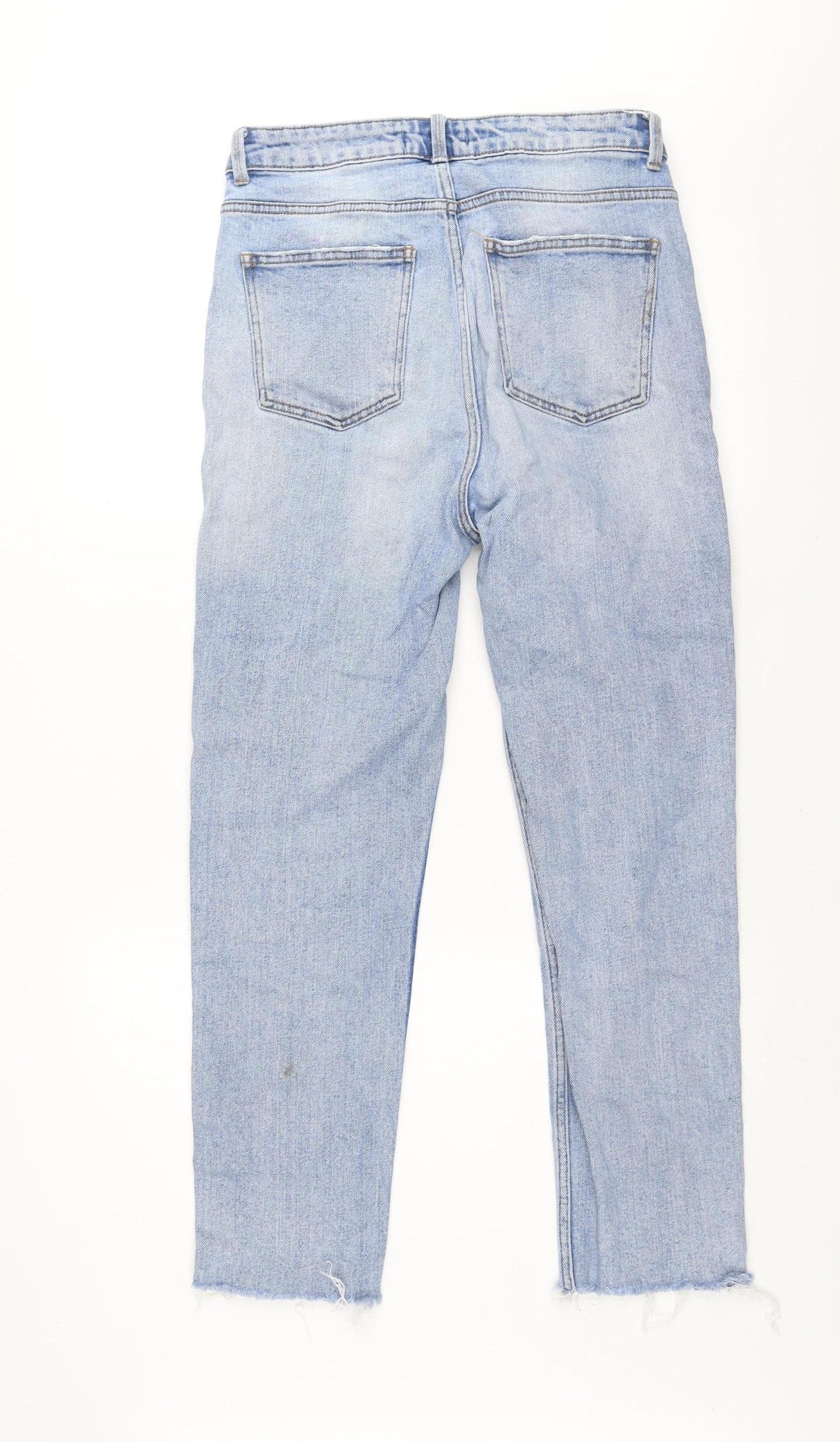 Denim Co. Womens Blue Size 12 Straight Mid Rise Jeans